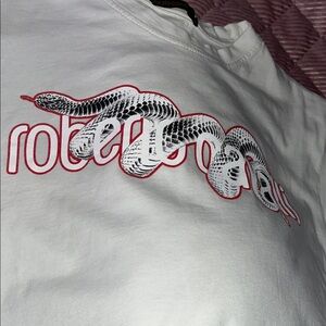 Roberto Cavalli White and Black Snake Tee